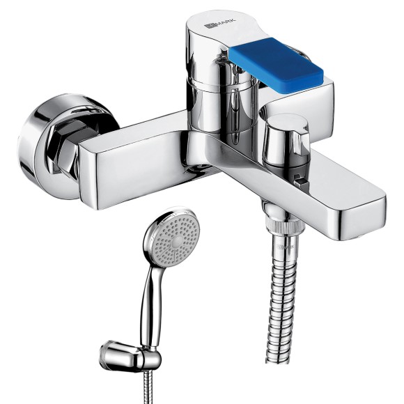 Смеситель для ванны, с коротким изливом Lemark Aura, хром арт. LM0614C