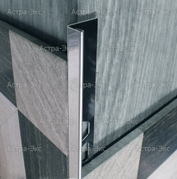 Г-образный настенный профиль из нержавеющей стали 6/8/10/12,5/15 мм арт. TR