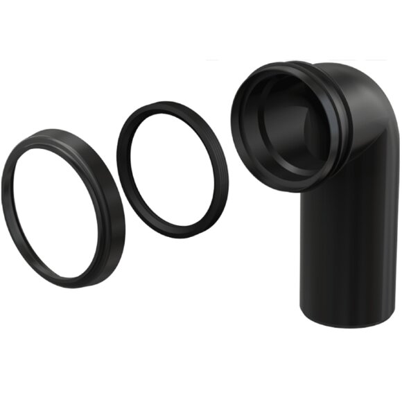 Alcaplast Колено выпускное для унитаза черное, черный арт. M908 Alcaplast Колено выпускное для унитаза черное, черный арт. M908