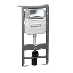 Ceramica Nova Система инсталляции для унитазов с кнопкой смыва цвет хром Envision арт. CN1002CH Ceramica Nova Система инсталляции для унитазов с кнопкой смыва цвет хром Envision арт. CN1002CH