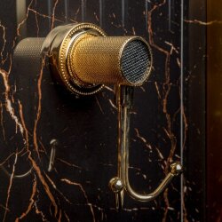 Boheme Двойной крючок латунь, стекло, золото Royal cristal арт. 10926-G-B Boheme Двойной крючок латунь, стекло, золото Royal cristal арт. 10926-G-B