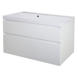 Azario Тумба 100 1000х450х660 подвесная, с раковиной Slim 100, белый матовый, Velluto арт. CS00088604