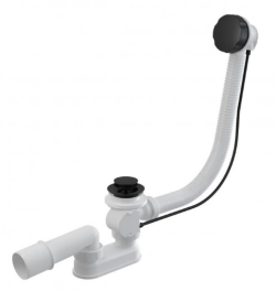 Alcaplast Сифон для ванны автомат комплект металл (57cm), черный арт. A55BLACK