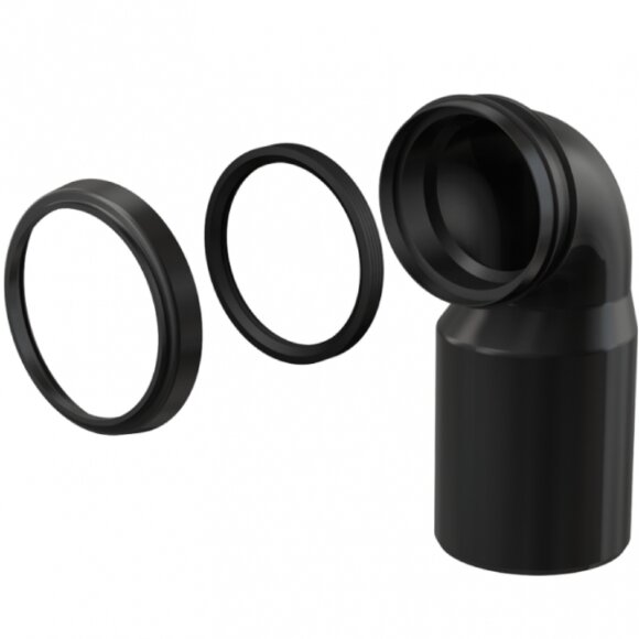 Alcaplast Колено выпускное для унитаза черное, черный арт. M906