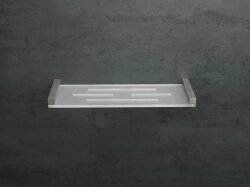 STIL HAUS полка из оргстекла, длина 32 см сатинированная сталь Saturno, арт. ST17(54) STIL HAUS полка из оргстекла, длина 32 см сатинированная сталь Saturno, арт. ST17(54)