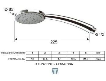 Remer Душевая лейка Minimal 317MR, цвет: хром Remer Душевая лейка Minimal 317MR, цвет: хром