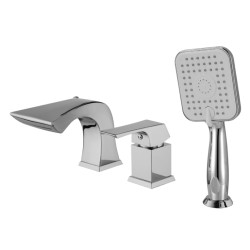Смеситель встраиваемый для ванны на 3 отверстия, с аксессуарами Lemark Unit, хром арт. LM4545C Смеситель встраиваемый для ванны на 3 отверстия, с аксессуарами Lemark Unit, хром арт. LM4545C