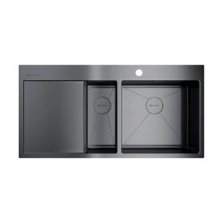 Omoikiri Кухонная мойка Akisame 100-2-GM-R, цвет: оружейная сталь, арт. 4973104 Omoikiri Кухонная мойка Akisame 100-2-GM-R, цвет: оружейная сталь, арт. 4973104