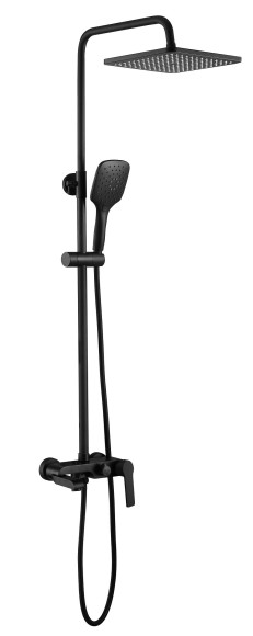 Душевая система со смесителем Esko Singapore black, хром арт. ST300BL