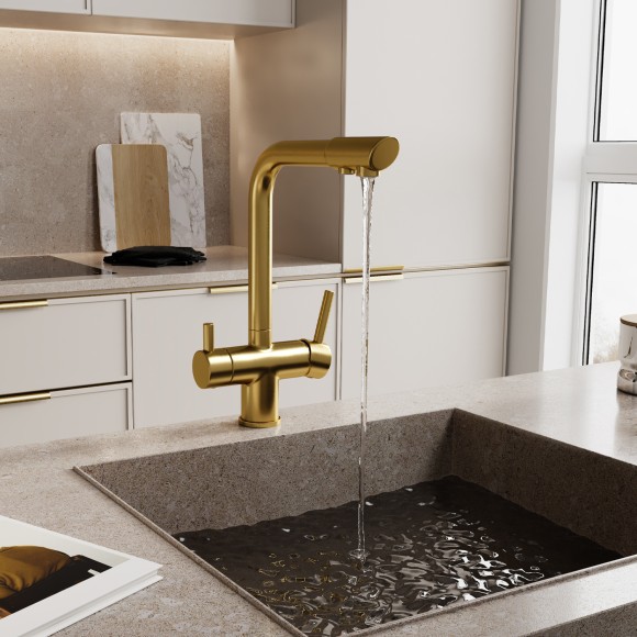 WasserKRAFT Смеситель для кухни под фильтр a8387 цвет: золото