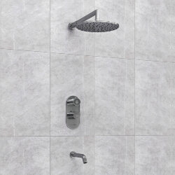 WasserKRAFT Встраиваемый комплект для ванны с изливом и верхней душевой насадкой a15030 thermo berkel 4800 цвет: хром