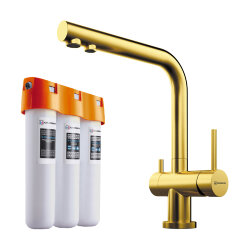 Omoikiri Комплект смеситель+фильтр Nagano-LG + Pure drop Lite 4178.8028 цвет: светлое золото Omoikiri Комплект смеситель+фильтр Nagano-LG + Pure drop Lite 4178.8028 цвет: светлое золото