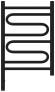 Электрический полотенцесушитель Элегия 3.0 600х400 МЭМ левый (матовый чёрный) Сунержа арт. 31-5818-6040