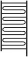 Электрический полотенцесушитель Элегия 3.0 1200х600 МЭМ правый (матовый чёрный) Сунержа арт. 31-5819-1260