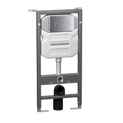 Ceramica Nova Система инсталляции для унитазов с кнопкой смыва round цвет: хром матовый Envision арт. CN1001M Ceramica Nova Система инсталляции для унитазов с кнопкой смыва round цвет: хром матовый Envision арт. CN1001M