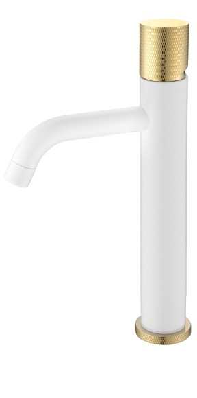 Boheme Смеситель для умыв. Выс. White touch gold Stick арт. 122-WG.2