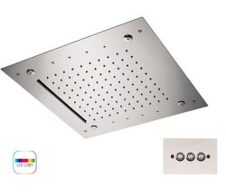 Remer Верхний душ с LED-подсветкой 430*430 мм 357RS43NC цвет: хром