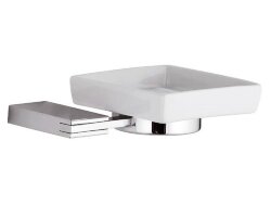 Remer Мыльница Flat FT10CR, цвет: белый | хром Remer Мыльница Flat FT10CR, цвет: белый | хром