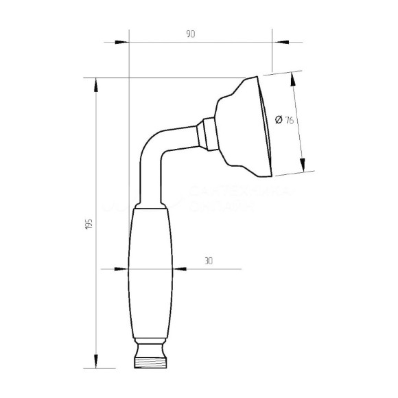 Webert лейка для душа, AC0428065 цвет: бронза