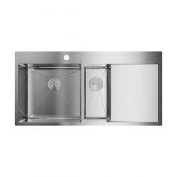 Omoikiri Кухонная мойка Akisame 100-2-IN-L, нержавеющая сталь арт. 4973544 Omoikiri Кухонная мойка Akisame 100-2-IN-L, нержавеющая сталь арт. 4973544