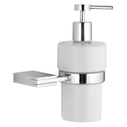 Remer Дозатор для жидкого мыла Flat FT13CR, цвет: белый|хром Remer Дозатор для жидкого мыла Flat FT13CR, цвет: белый|хром