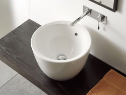 Scarabeo Раковина накладная, с переливом без отверстий, цвет белый, Matty арт. 8055