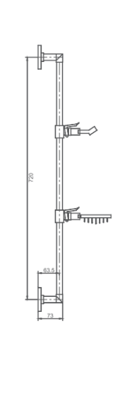 Душевая стойка без лейки и шланга, Haiba, арт. HB8008