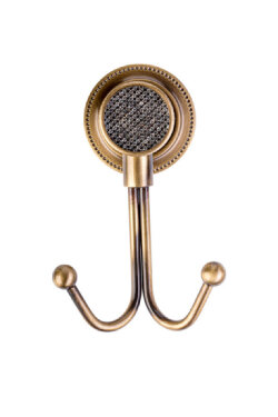 Boheme Двойной крючок латунь, стекло, бронза Royal cristal арт. 10926-BR-B Boheme Двойной крючок латунь, стекло, бронза Royal cristal арт. 10926-BR-B