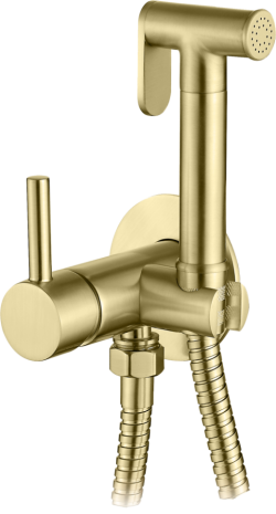 AQG Комплект гигиенического душа со смесителем на холодную и горячую воду, TAUS, матовое золото арт. 34TAU0010920