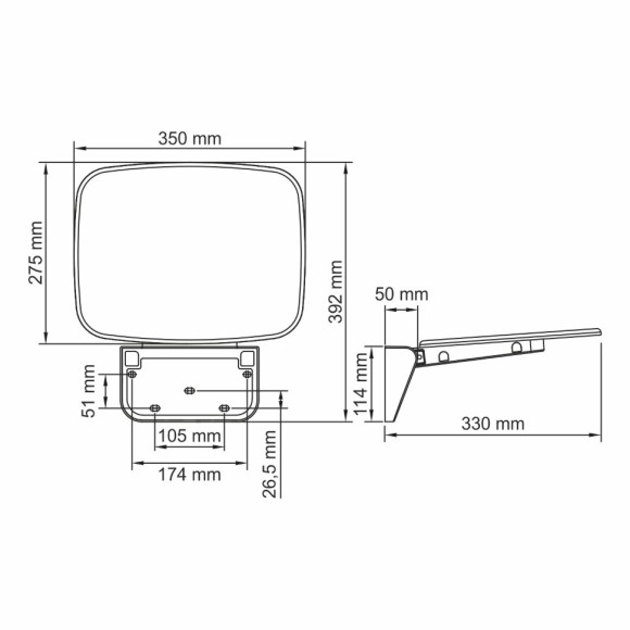 Сиденье для душа Wasserkraft цвет: черный матовый, арт. SS402 Сиденье для душа Wasserkraft цвет: черный матовый, арт. SS402
