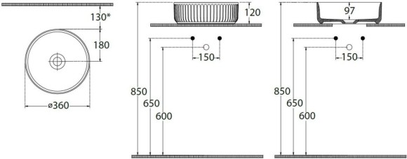 Allen Brau Раковина накладная 36x36 Fantasy, индиго - 4.11032.ID Allen Brau Раковина накладная 36x36 Fantasy, индиго - 4.11032.ID
