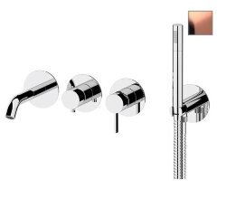 Remer Смеситель для ванной и душа Metrica MC53D2PRP с ручным душем и гибким шлангом длиной 150 см., медь матовый Remer Смеситель для ванной и душа Metrica MC53D2PRP с ручным душем и гибким шлангом длиной 150 см., медь матовый