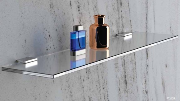 Remer Полка для ванной комнаты 520 мм Flat FT20CR, цвет: прозрачное стекло | хром Remer Полка для ванной комнаты 520 мм Flat FT20CR, цвет: прозрачное стекло | хром