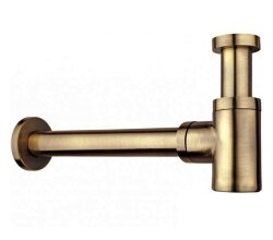 Remer Литой сифон для раковины и биде 958BVO, цвет: бронза