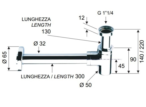 Remer Литой сифон для раковины и биде 958BVO, цвет: бронза Remer Литой сифон для раковины и биде 958BVO, цвет: бронза