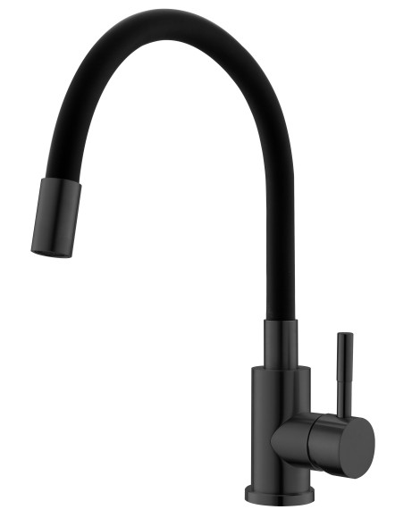 Смеситель для кухни гибкий излив Esko Snake, черный арт. K44BTotal