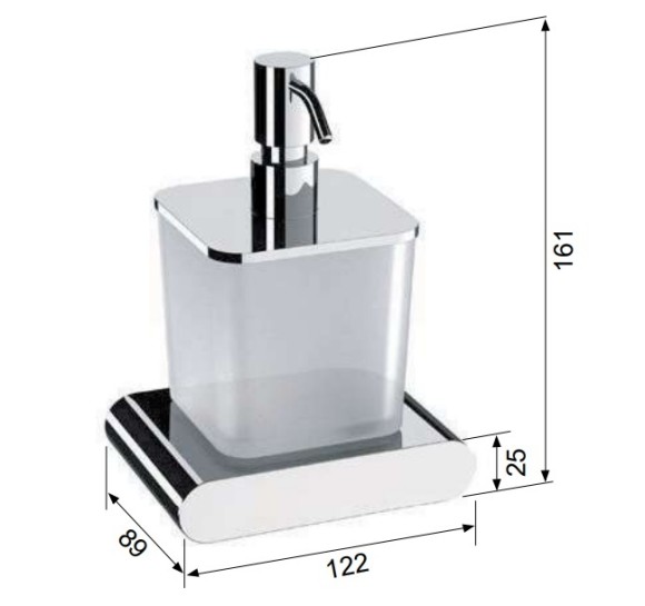 Remer Дозатор жидкого мыла LN13NPO настенный Lounge цвет: никель