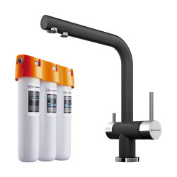 Omoikiri Комплект смеситель+фильтр Nagano-BL + Pure drop Lite 4047.8028 цвет: черный Omoikiri Комплект смеситель+фильтр Nagano-BL + Pure drop Lite 4047.8028 цвет: черный