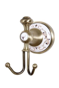 Boheme Двойной крючок латунь, керамика, бронза Provanse арт. 10806 Boheme Двойной крючок латунь, керамика, бронза Provanse арт. 10806