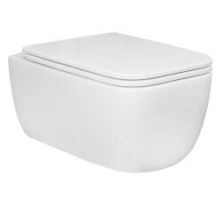 Azario Подвесной унитаз 515х360х360 слив "торнадо", быстросъемное сиденье микролифт, FLAVIA - AZ-0076-UQ1