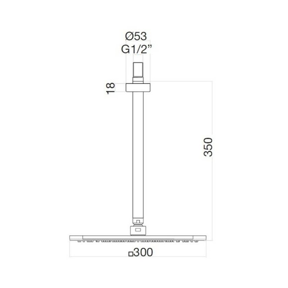Webert верхний душ, AC0943560 цвет: черный