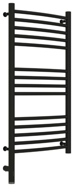 Электрический полотенцесушитель Богема 3.0 выгнутая 800х400 МЭМ левый (матовый чёрный) Сунержа арт. 31-5802-8040