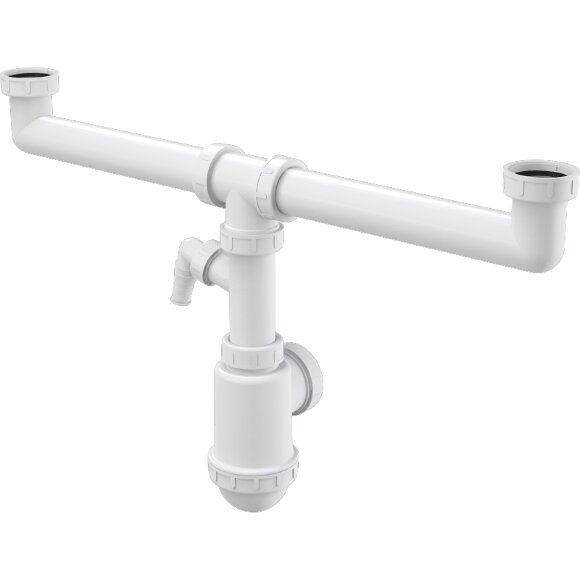 Alcaplast Сифон для кухонной мойки, белый арт. A448P-DN50/40