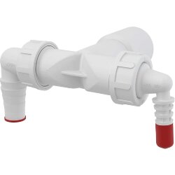 Alcaplast Колено для сифона с двумя штуцерами белое, белый арт. P156Z