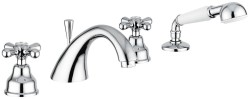 Emmevi смеситель с ручным душем на борт ванны, 4 отверстия, Deco Classic, хром арт. 12120/CR Emmevi смеситель с ручным душем на борт ванны, 4 отверстия, Deco Classic, хром арт. 12120/CR
