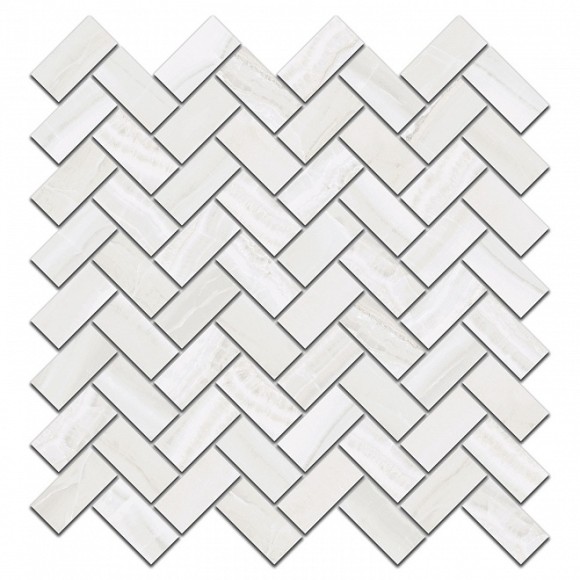 Декоративная плитка Контарини 31.5x30см, белый мозаичный глянцевый Kerama Marazzi арт. 190\005T