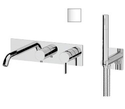 Remer Смеситель для ванной и душа Metrica MC53D2BO с ручным душем и гибким шлангом длиной 150 см., белый матовый Remer Смеситель для ванной и душа Metrica MC53D2BO с ручным душем и гибким шлангом длиной 150 см., белый матовый