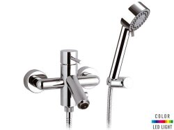 Remer Смеситель для ванны с LED-подсеткой Minimal NR022 хром
