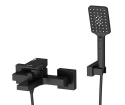 WasserKRAFT Смеситель для ванны с коротким изливом abens 2001 цвет: черный