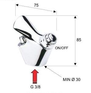Remer Кнопочный кран для питьевого фонтанчика Tempor&Sensor 69, цвет: хром
